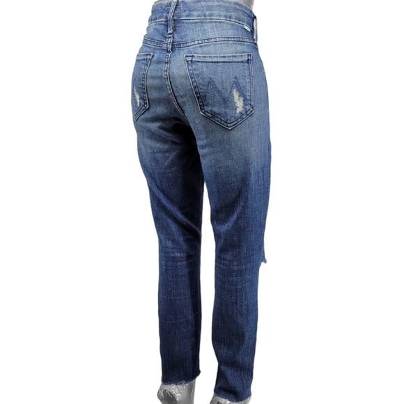 Mother The Looker Crop Gypsy Distressed With Frayed Ankless Size 25 - Picture 4 of 16